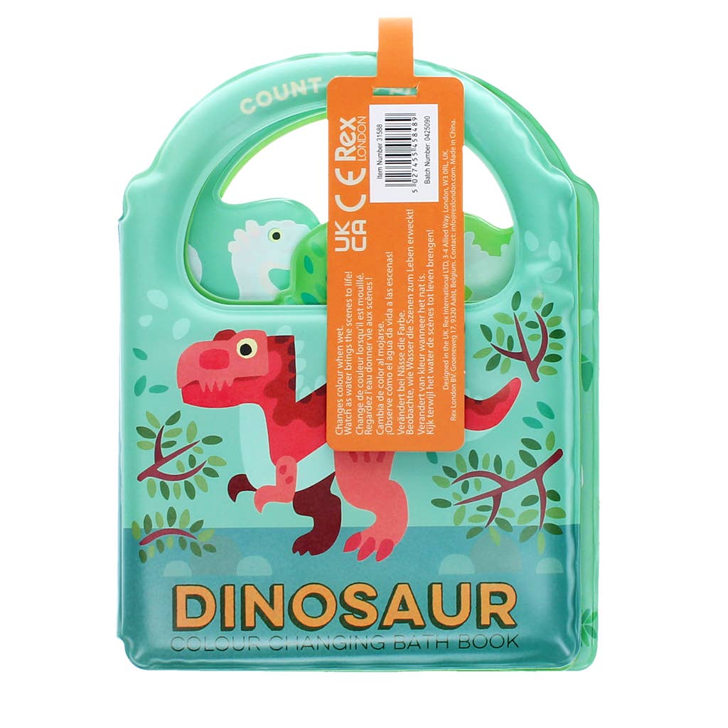 Colour changing bath book - Baby Dinos