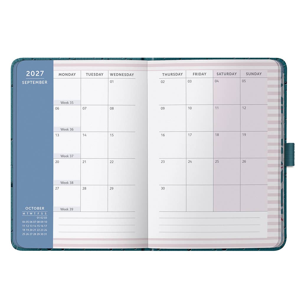 A6 To Do Diary 2027 Teal Deboss - Busy B