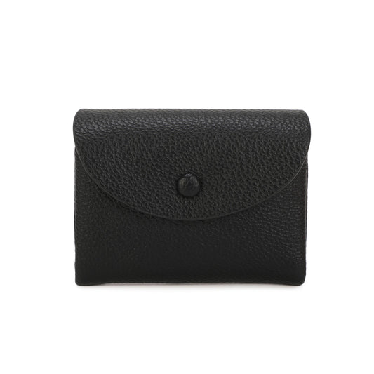 JM1761 RFID Soft Grain Compact Wallet: Black
