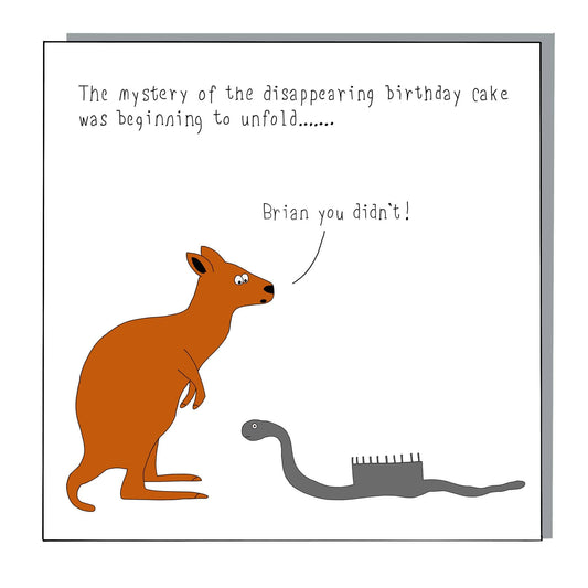 Cake Snake Birthday card