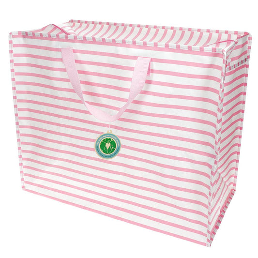 Jumbo storage bag - Pink Stripes