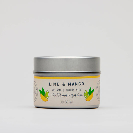Lime & Mango Small Tin | Scented Candle | Soy Wax