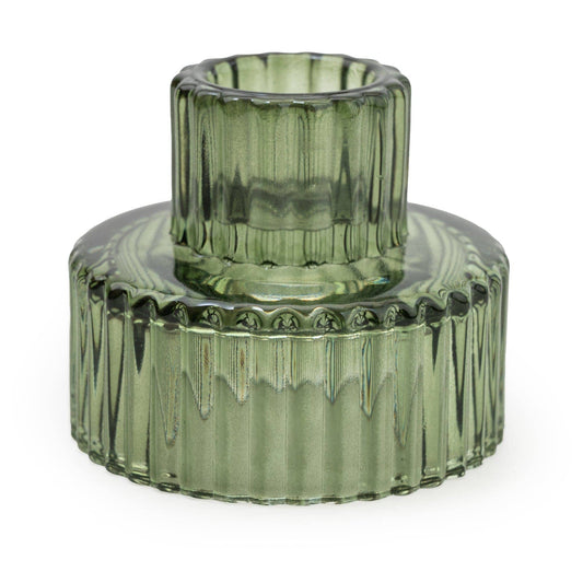 Green Double Ended Candleholder 6.5cm