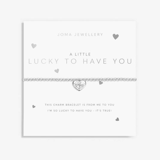 Joma Jewellery -A Little 'Lucky To Have You' Bracelet in Silver Plating