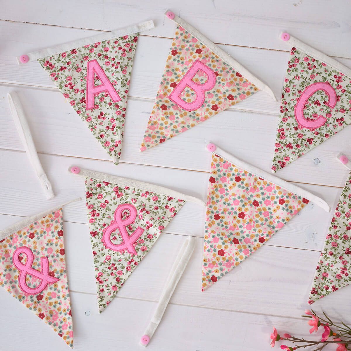 Langs - Floral Letter Flag Bunting