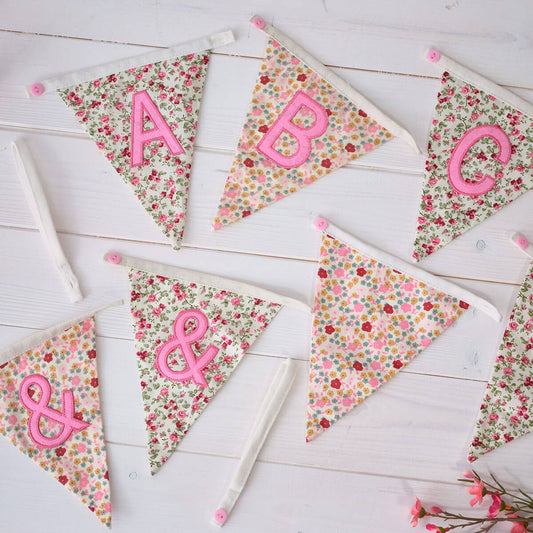 Langs - Floral Letter Flag Bunting