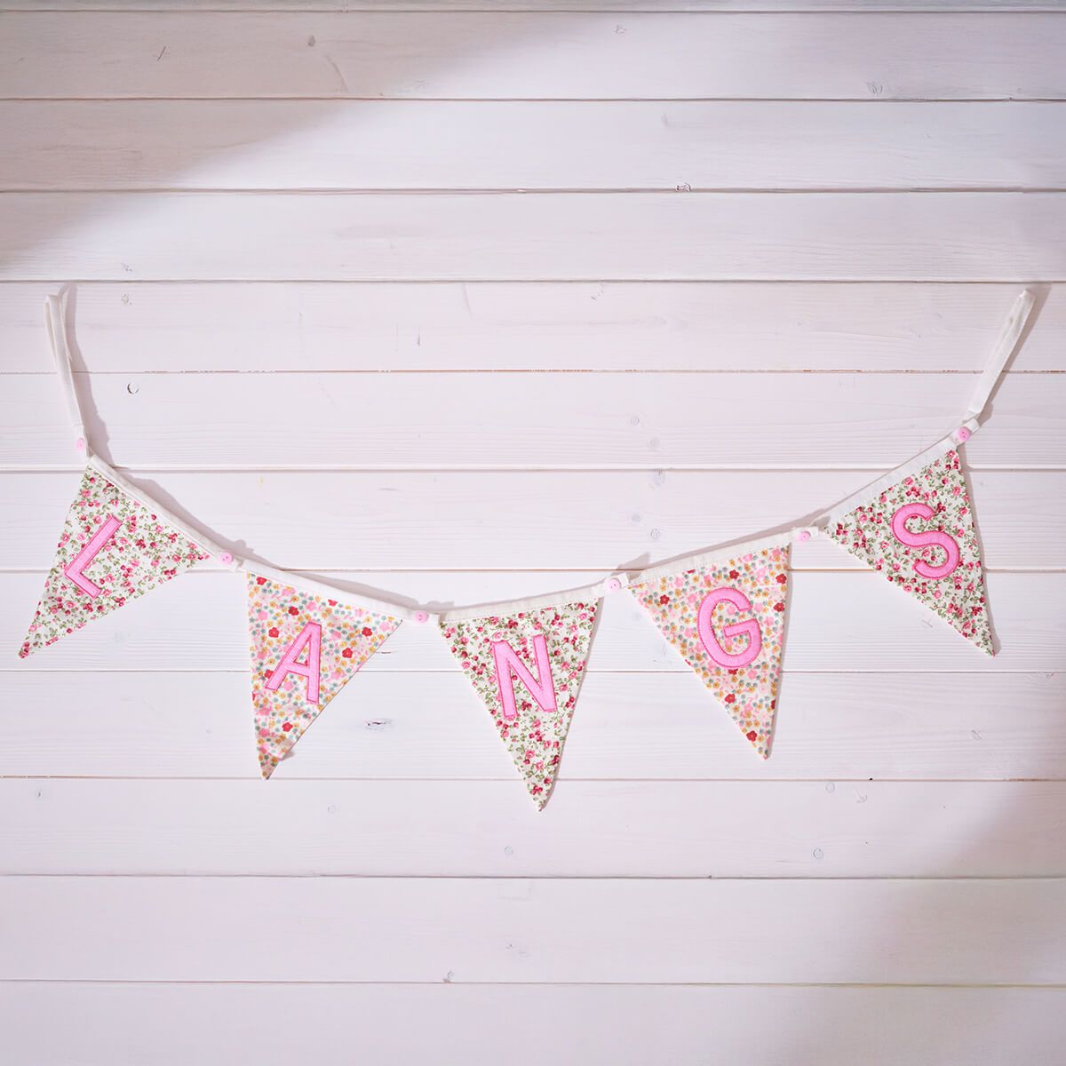 Langs - Floral Letter Flag Bunting