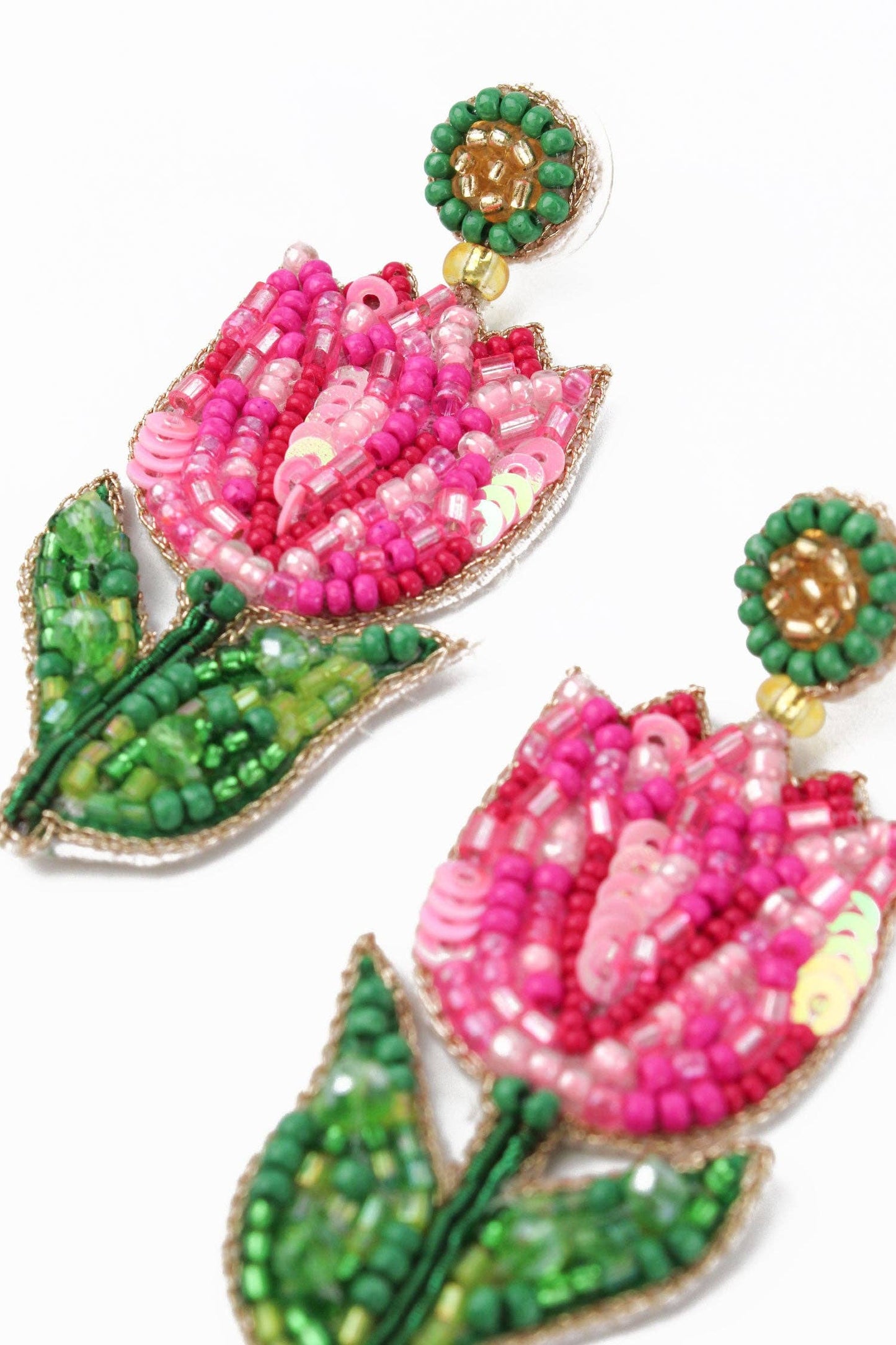PINK TULIP EARRINGS