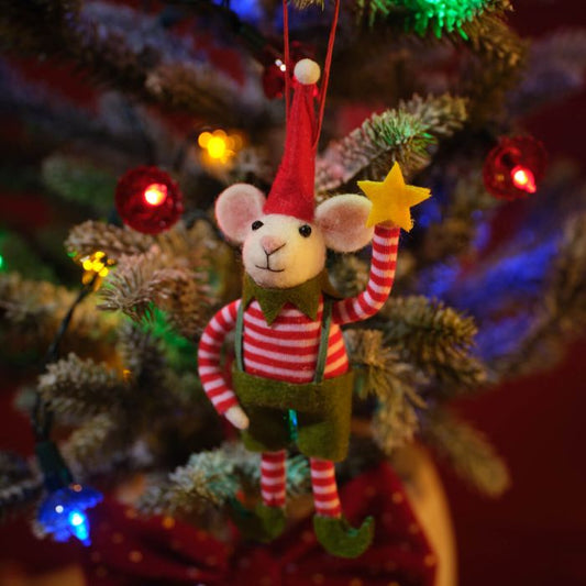 Wool Hand Made Elf Mouse