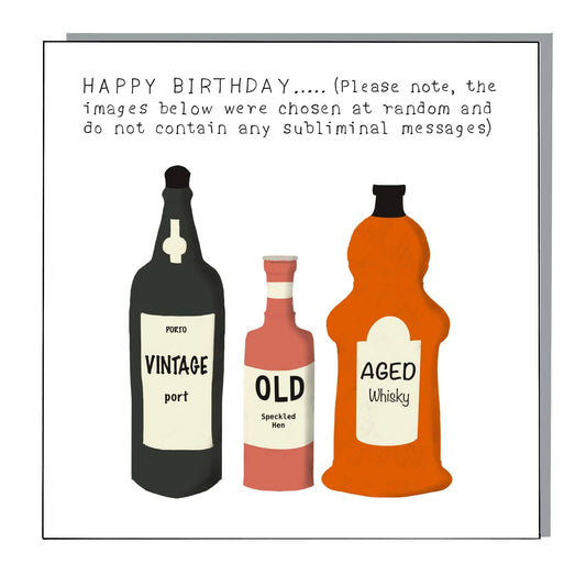 Old Bottles Birthday card