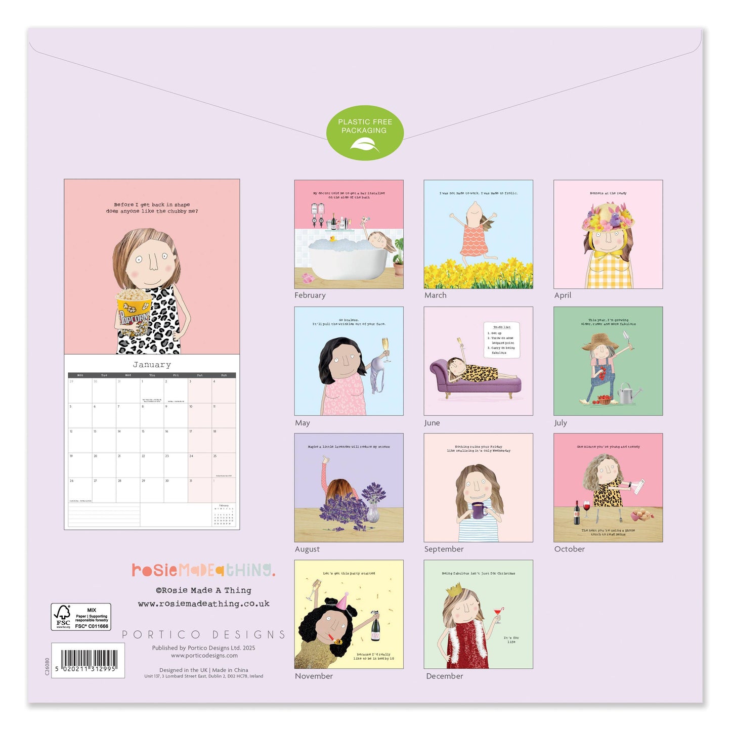 Rosie Made a Thing Square 2026 Calendar