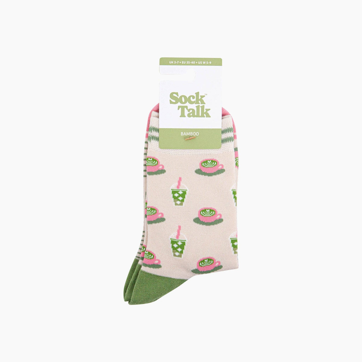 Matcha Tea Bamboo Socks in Cream: UK 3-7 | EU 36-40 | US 5-9