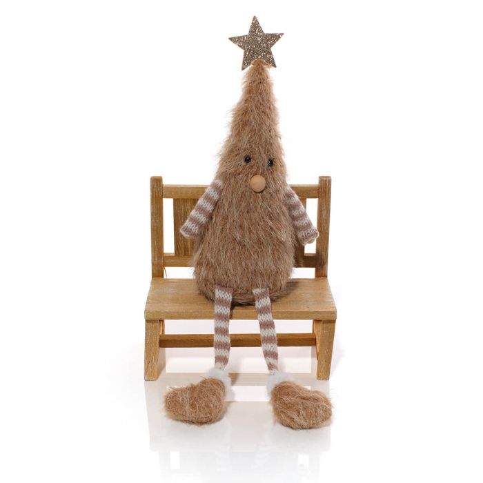 NORDIC NEST NOVELTY POLYESTER FABRIC LARGE SHELF SITTER CHRISTMAS TREE