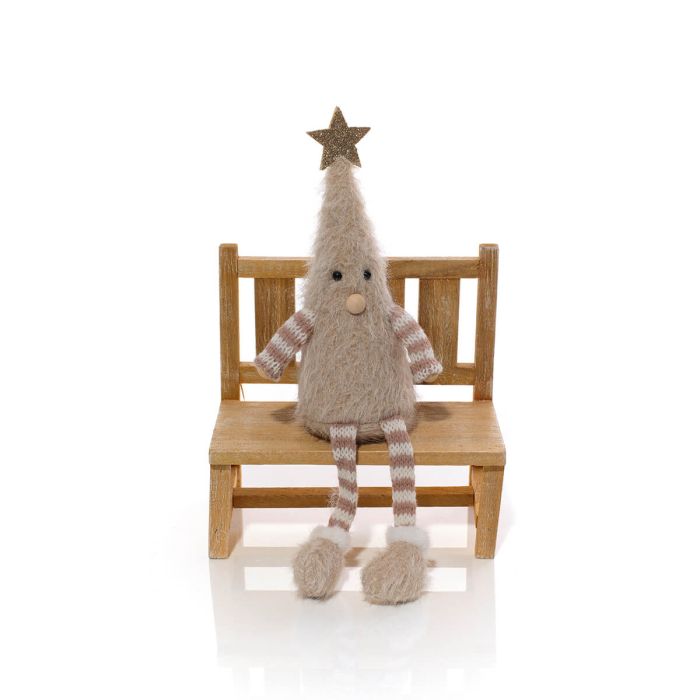 NORDIC NEST NOVELTY POLYESTER FABRIC SMALL SHELF SITTER CHRISTMAS TREE