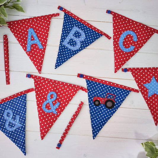 Langs - Blue Polkadot Bunting Flags
