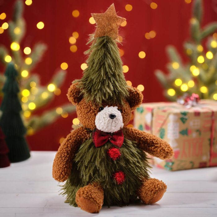 Christmas Tree Sitting Bear