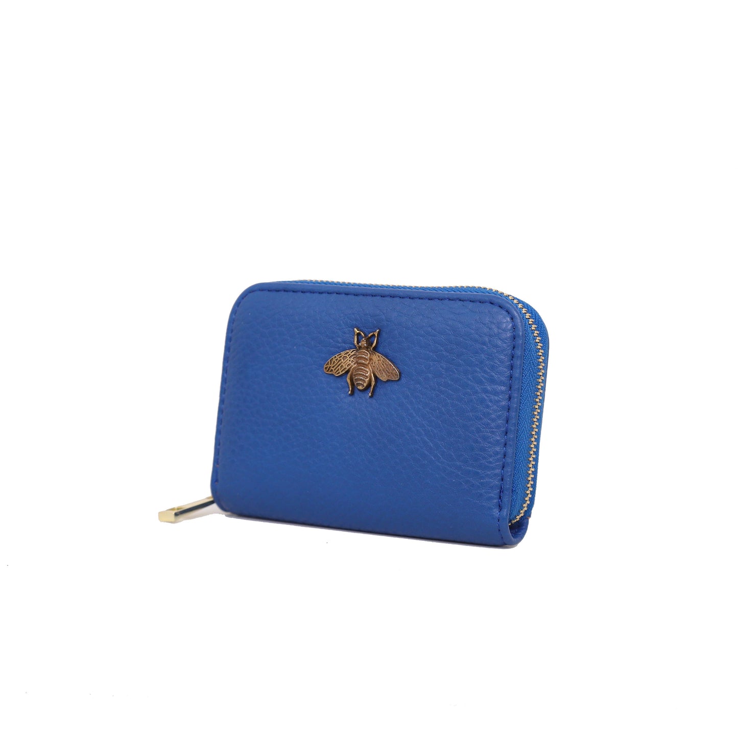 KB11 RFID Zip Card Holder with Bee Detail: Gray