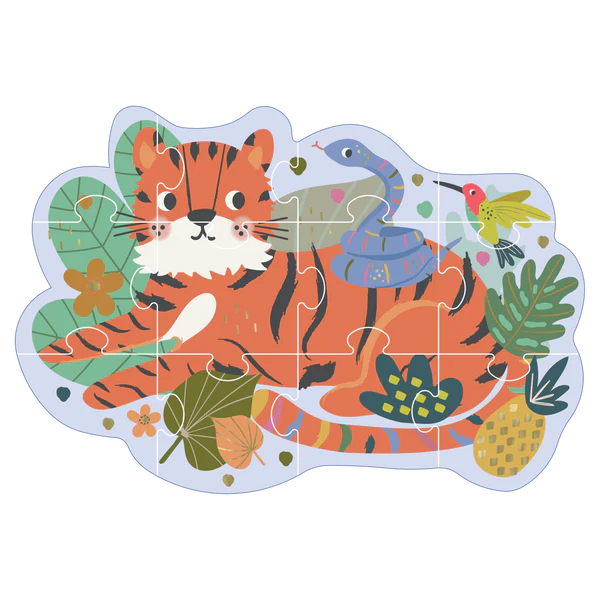 12-piece Shaped Puzzle - Jungle