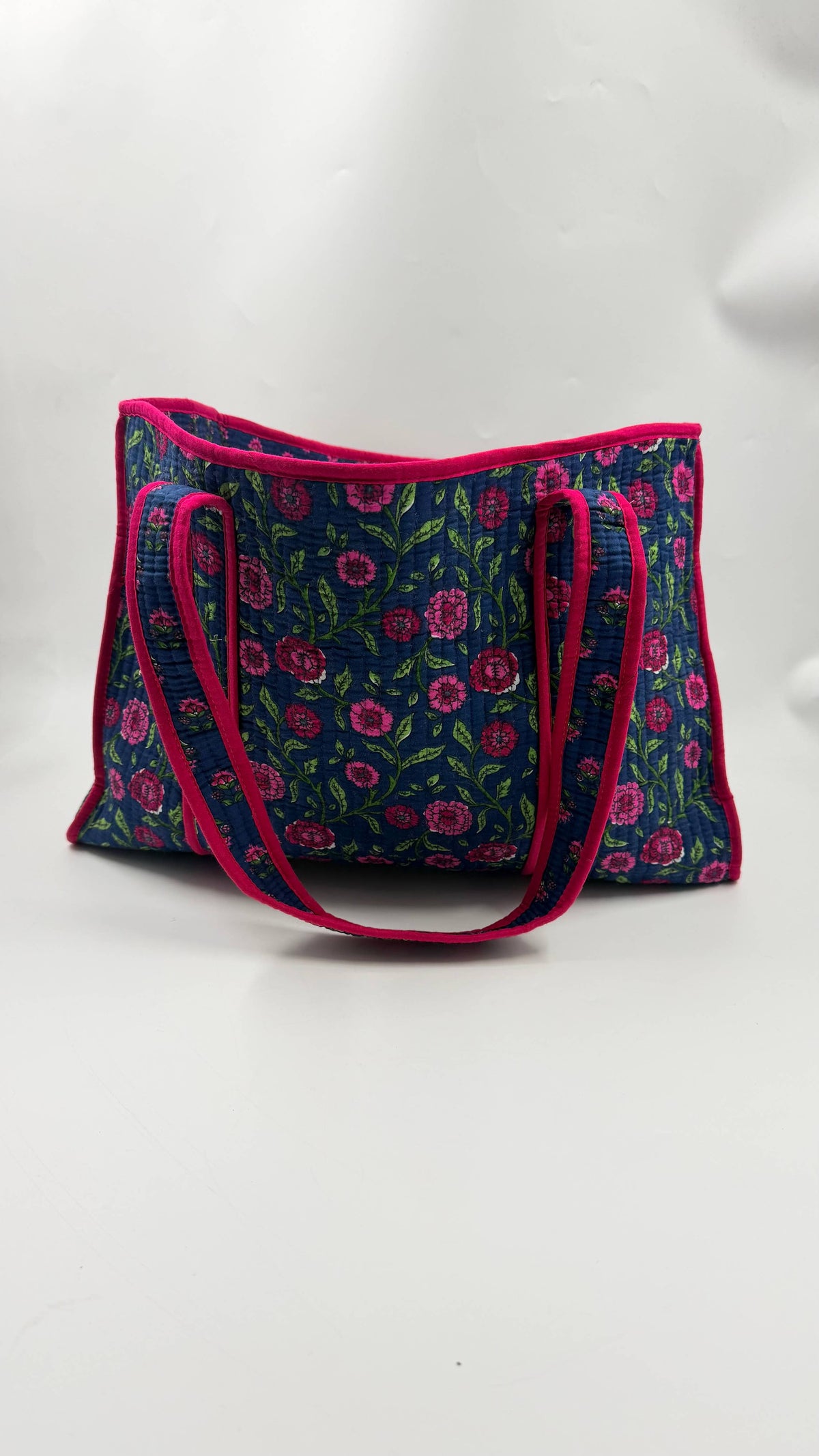 100% Cotton Kantha Quilted Boho Reversible Tote Bag