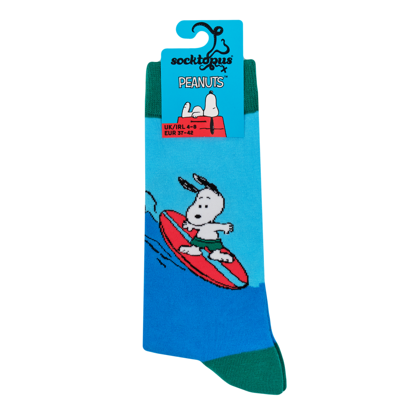 Snoopy Surfs Up Socks - Peanuts: BLUE / S (UK 4-8 / EU 37-42 / US 6-10)