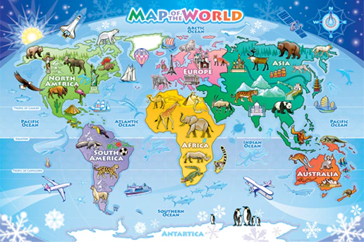 Map of the World (35 piece) Floor Puzzle