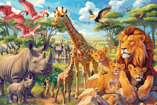 African Plains (35 piece) Floor Puzzle