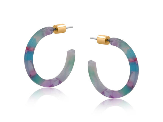 Austin Resin Skinny Earrings: GREEN