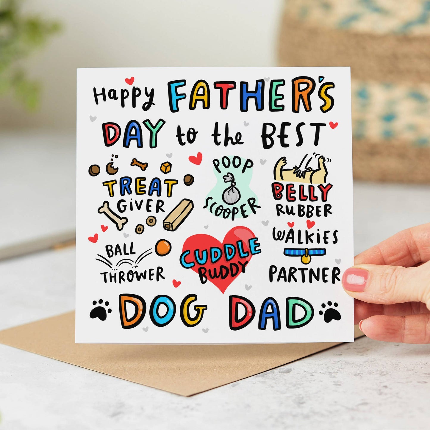 Funny Father's Day Card from The Dog - Best Dog Dad