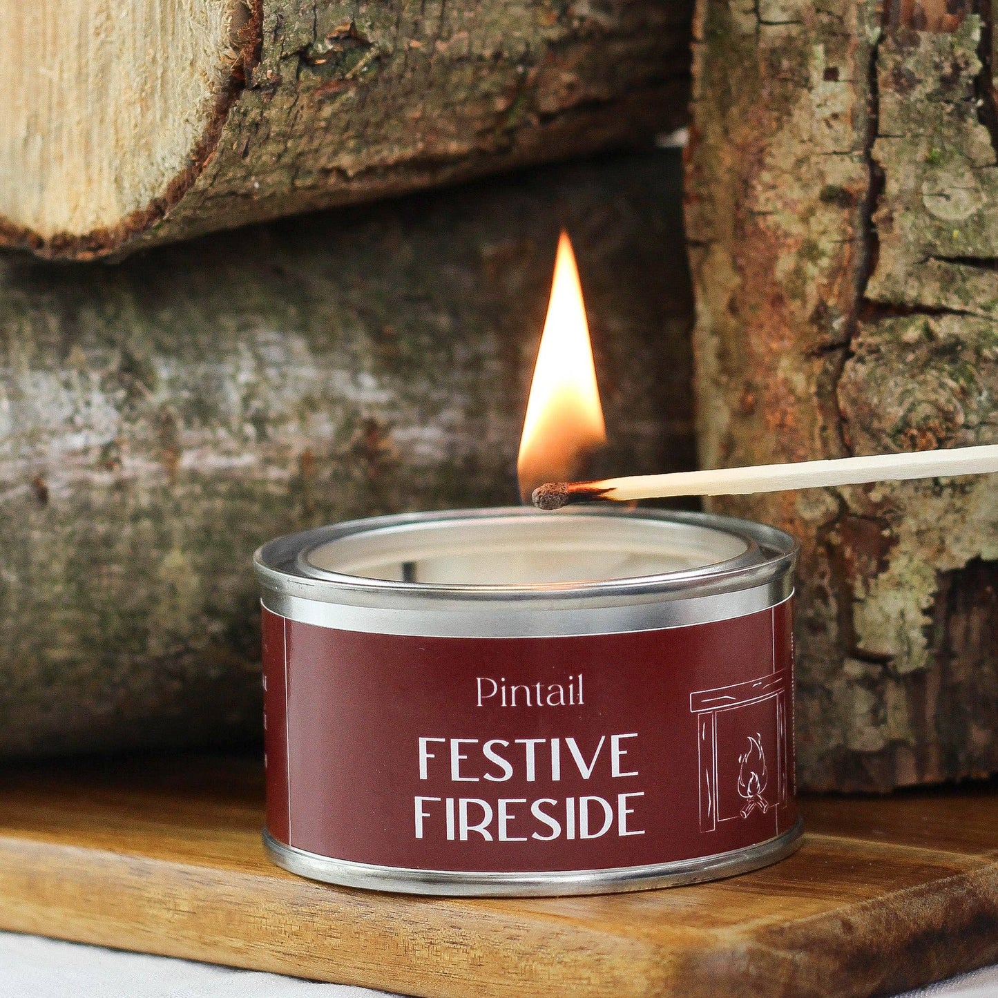 Festive Fireside Paint Pot Candle I Christmas I