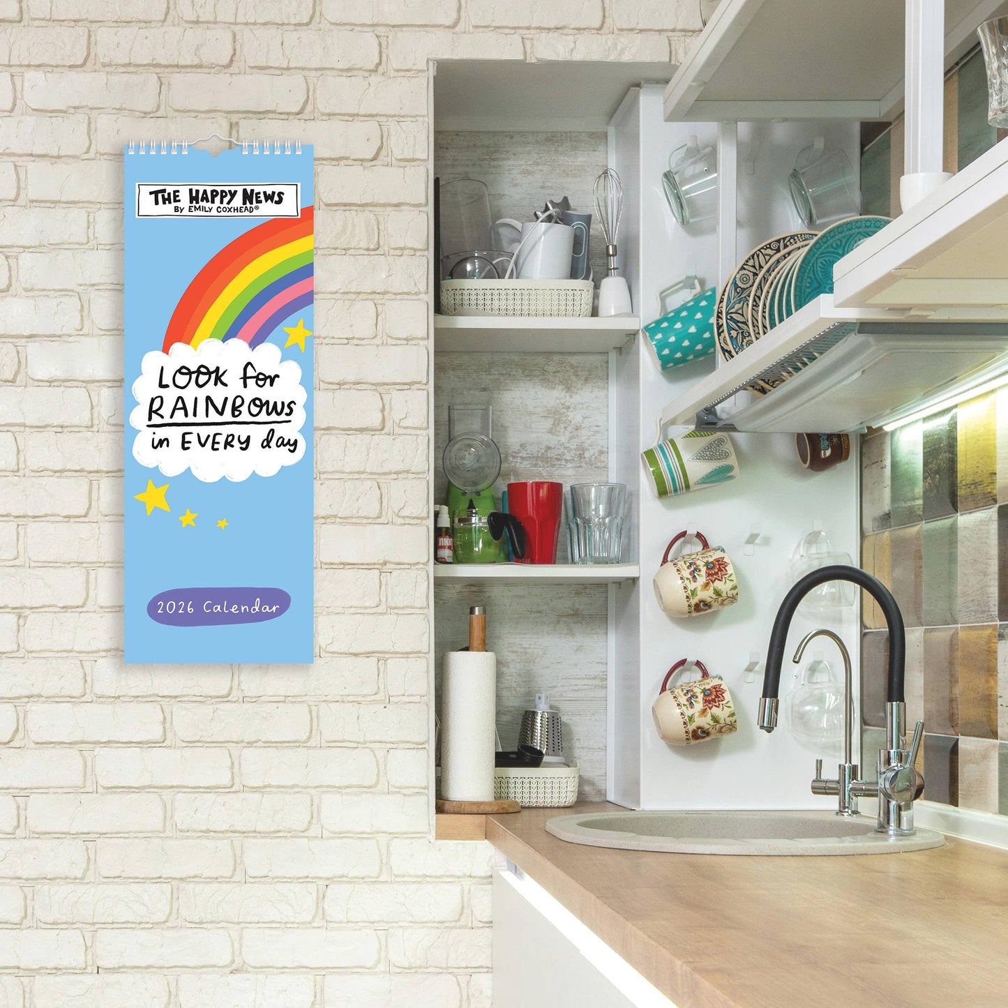 Happy News Slim 2026 Calendar