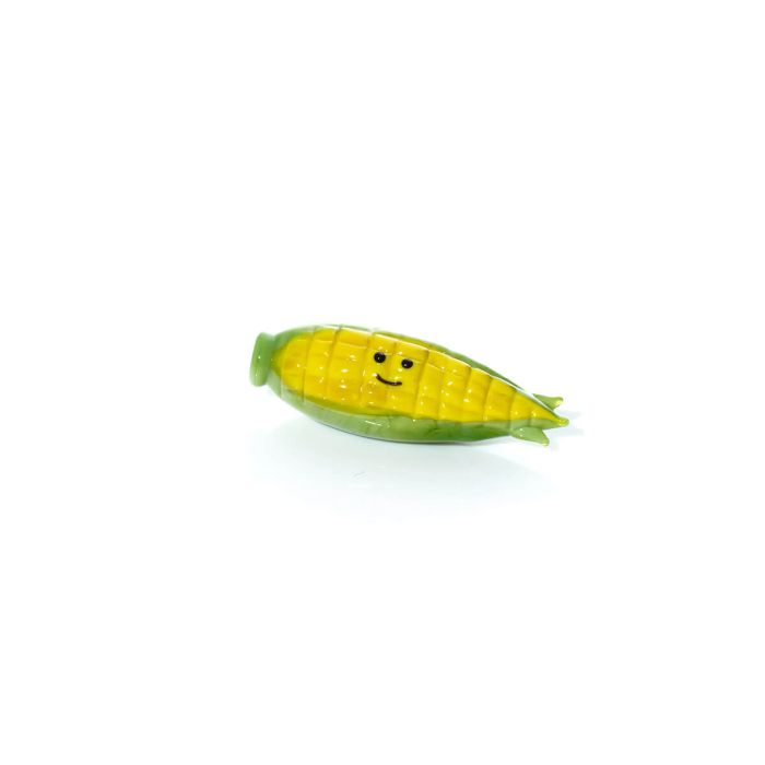 GLASS CORN ON THE COB ORNAMENT HAND BLOWN