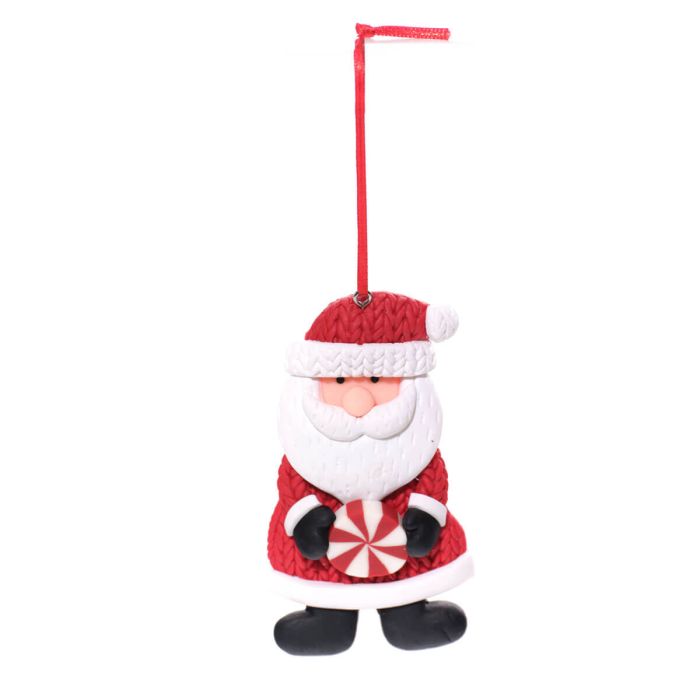 Clay Father Christmas Hanger