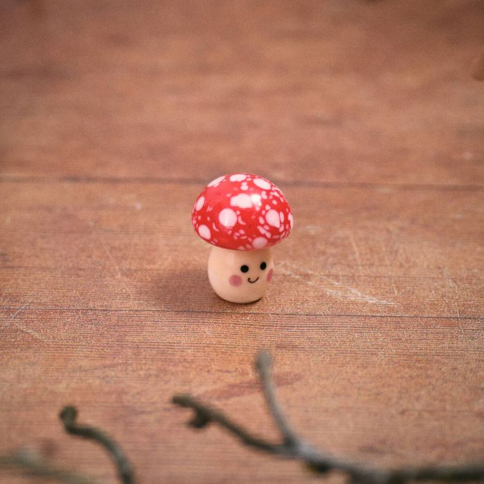 Glass Mushroom Ornament