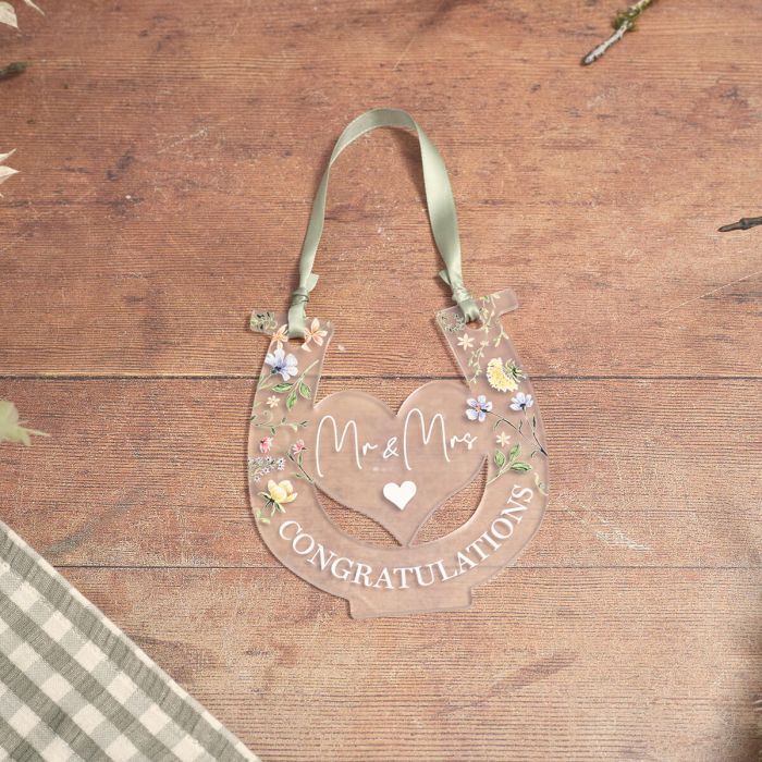 Wedding Acyrlic Hanging Horseshoe