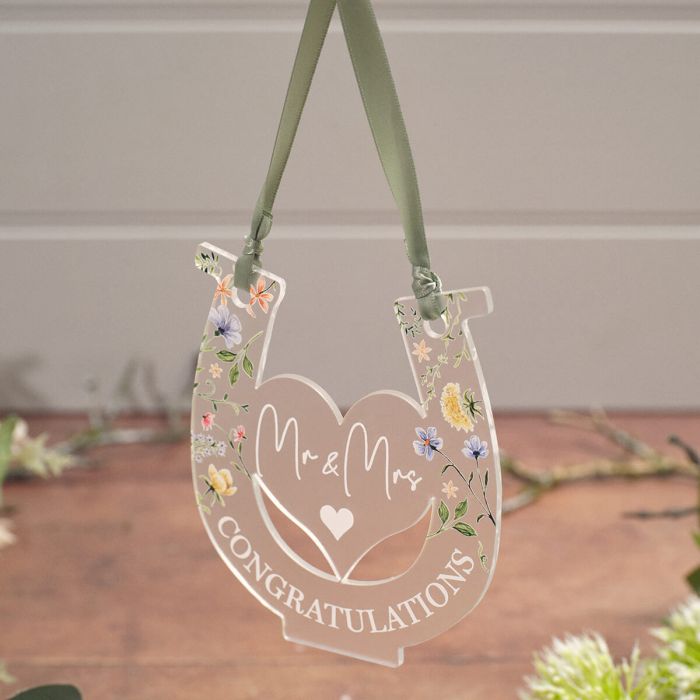Wedding Acyrlic Hanging Horseshoe