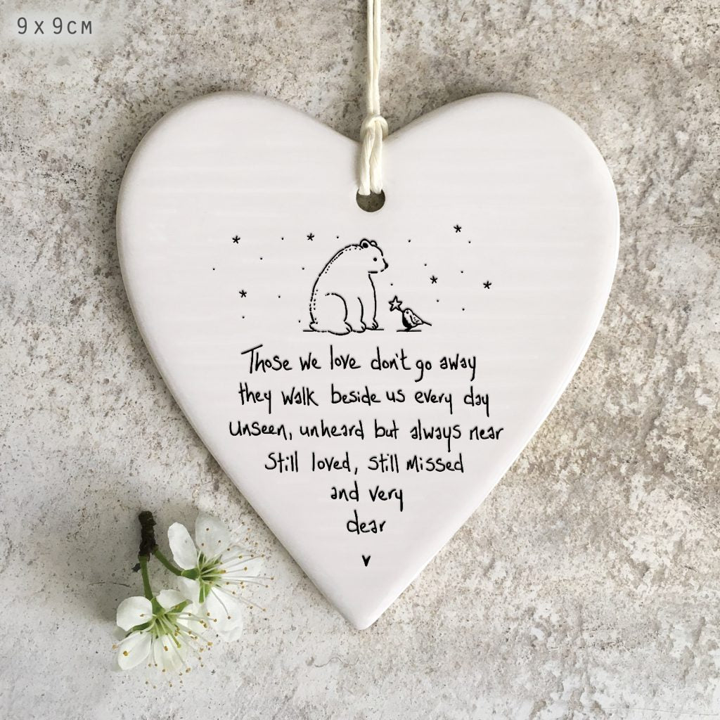 EAST OF INDIA - 6194 Porcelain round heart- Those we love