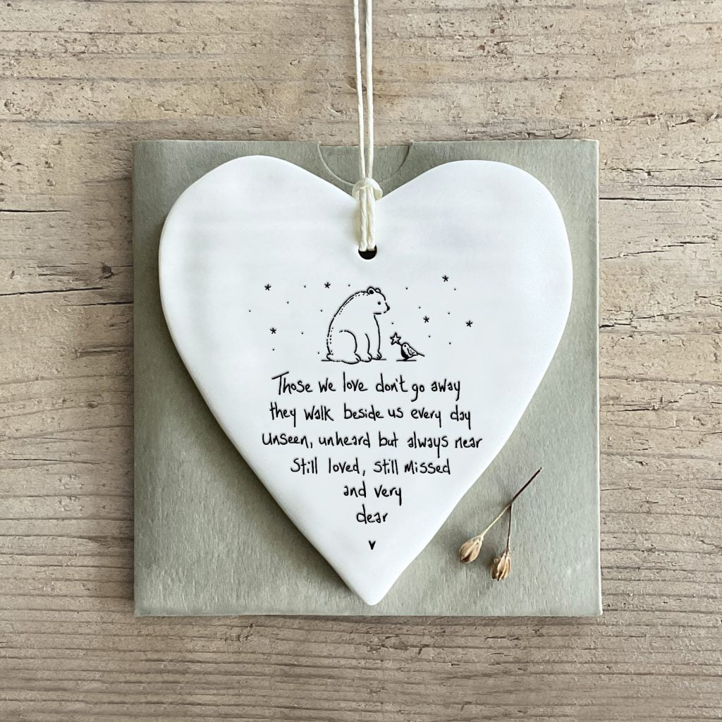 EAST OF INDIA - 6194 Porcelain round heart- Those we love