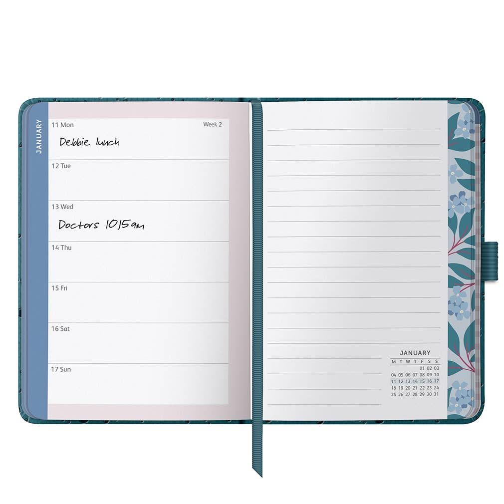 A6 To Do Diary 2027 Teal Deboss - Busy B