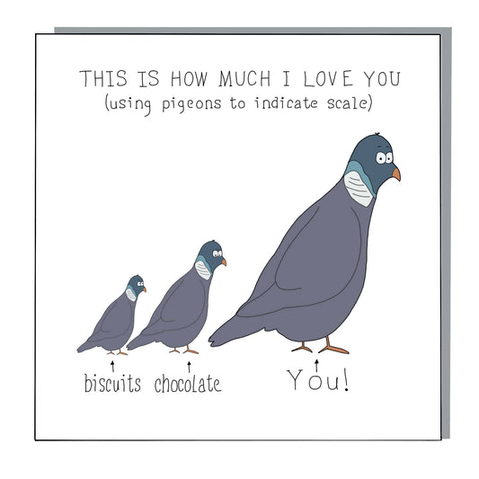 Pigeon Love Greeting card