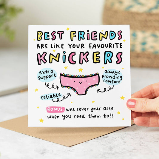Best Friends Are Like Knickers Card
