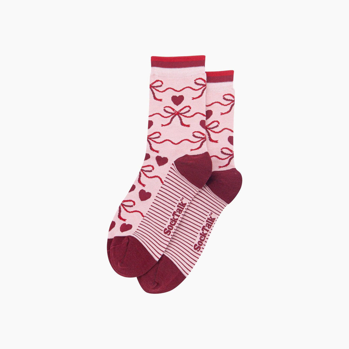 Ribbon Bow Women's Bamboo Socks in Soft Pink: UK 3-7 | EU 36-40 | US 5-9