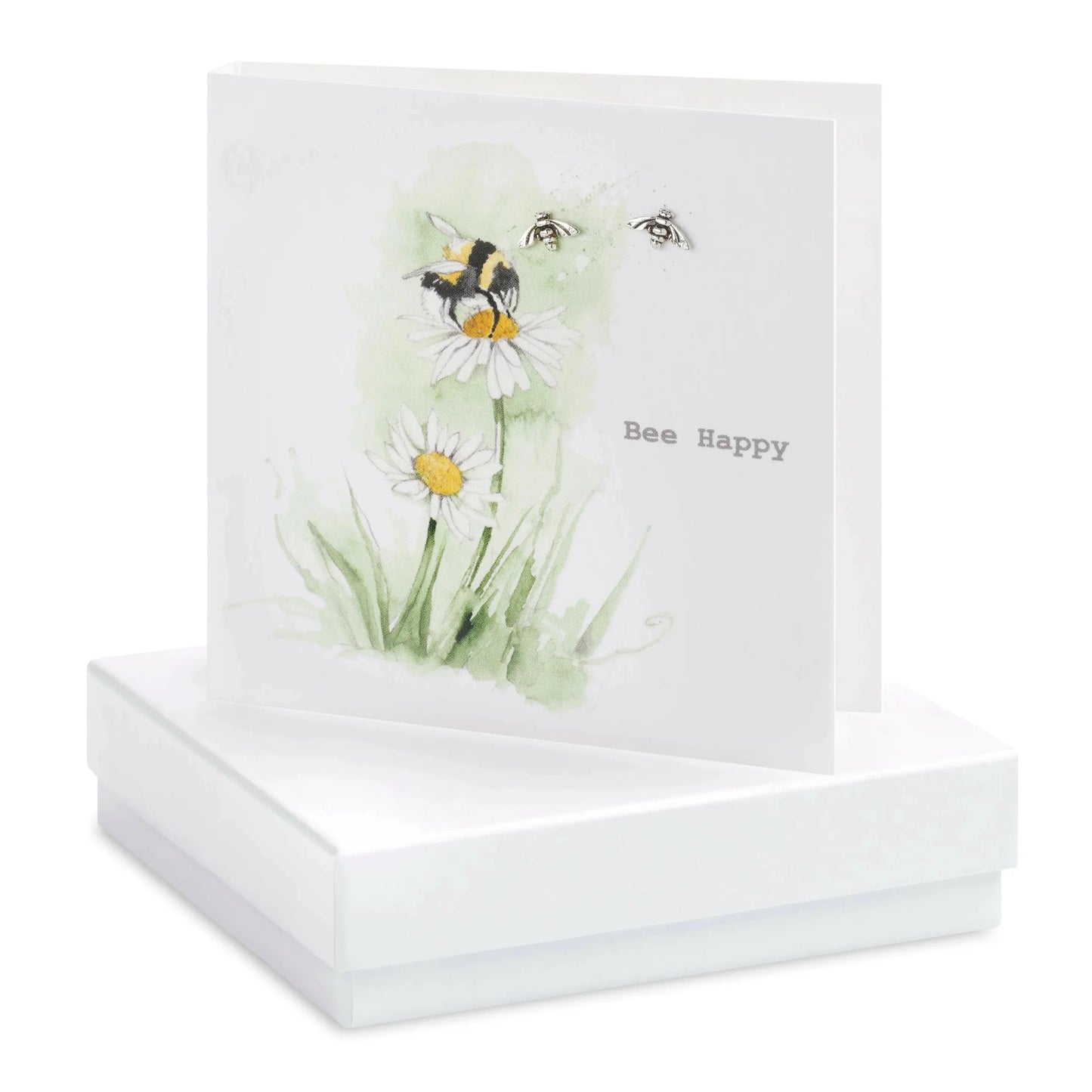 Boxed Bee Happy earrings
