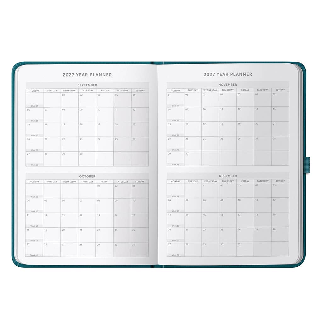 Family Diary 2027 Teal Faux - Busy B