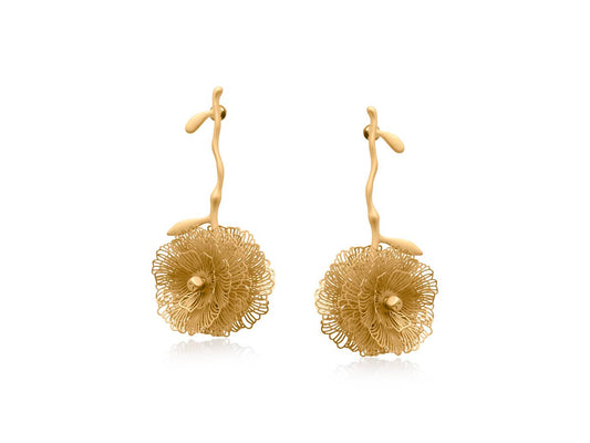 Siena End of Summer Bunch of Flowers Earrings: Gold