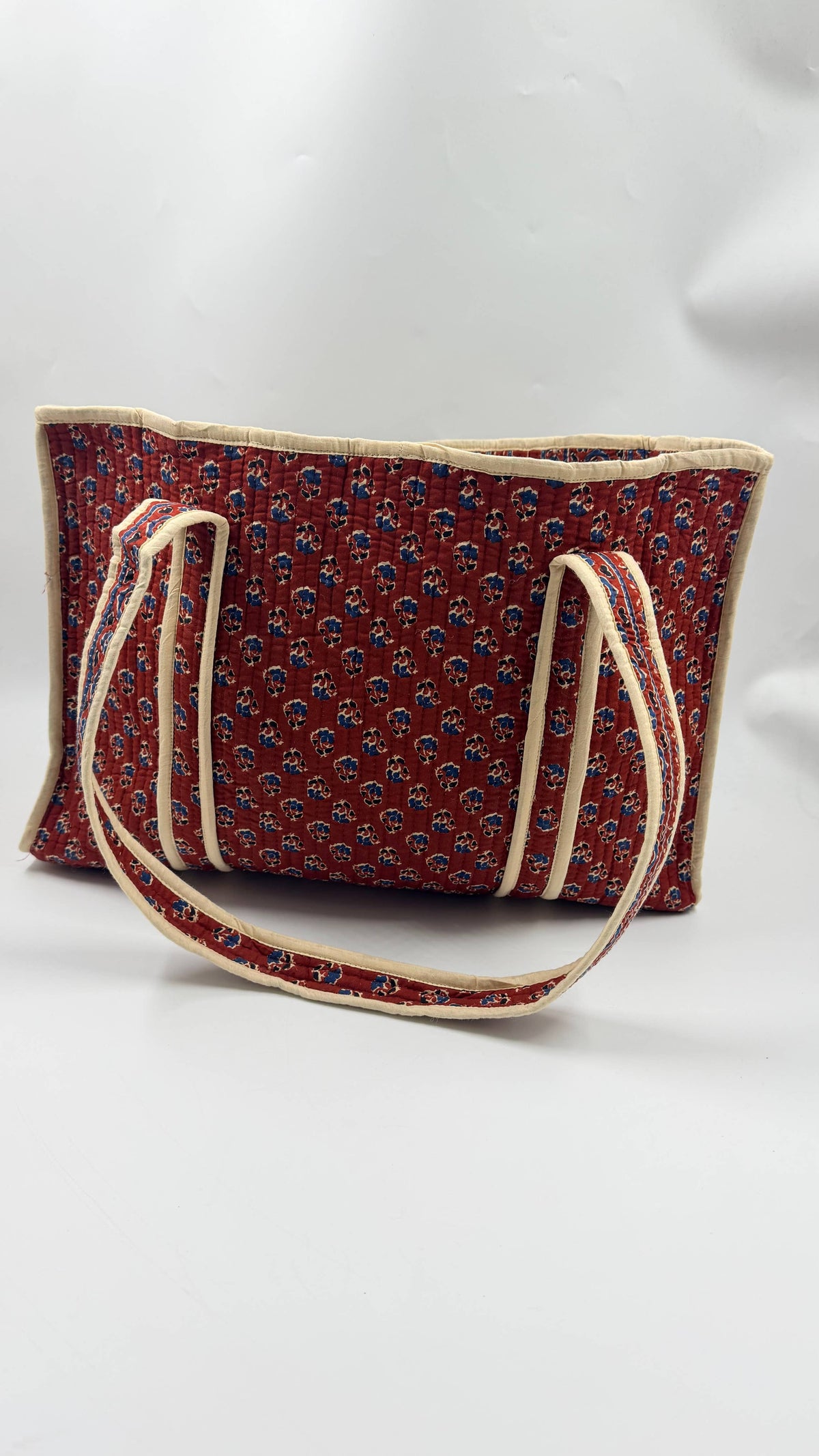 100% Cotton Kantha Quilted Boho Reversible (Small) Tote Bag