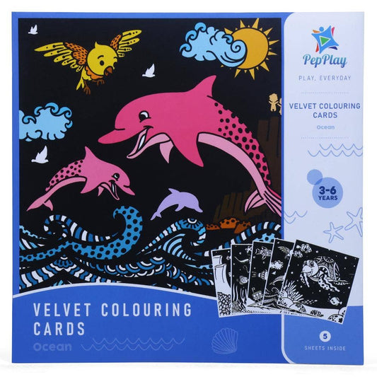 PEPPLAY Velvet Colouring Cards - Ocean