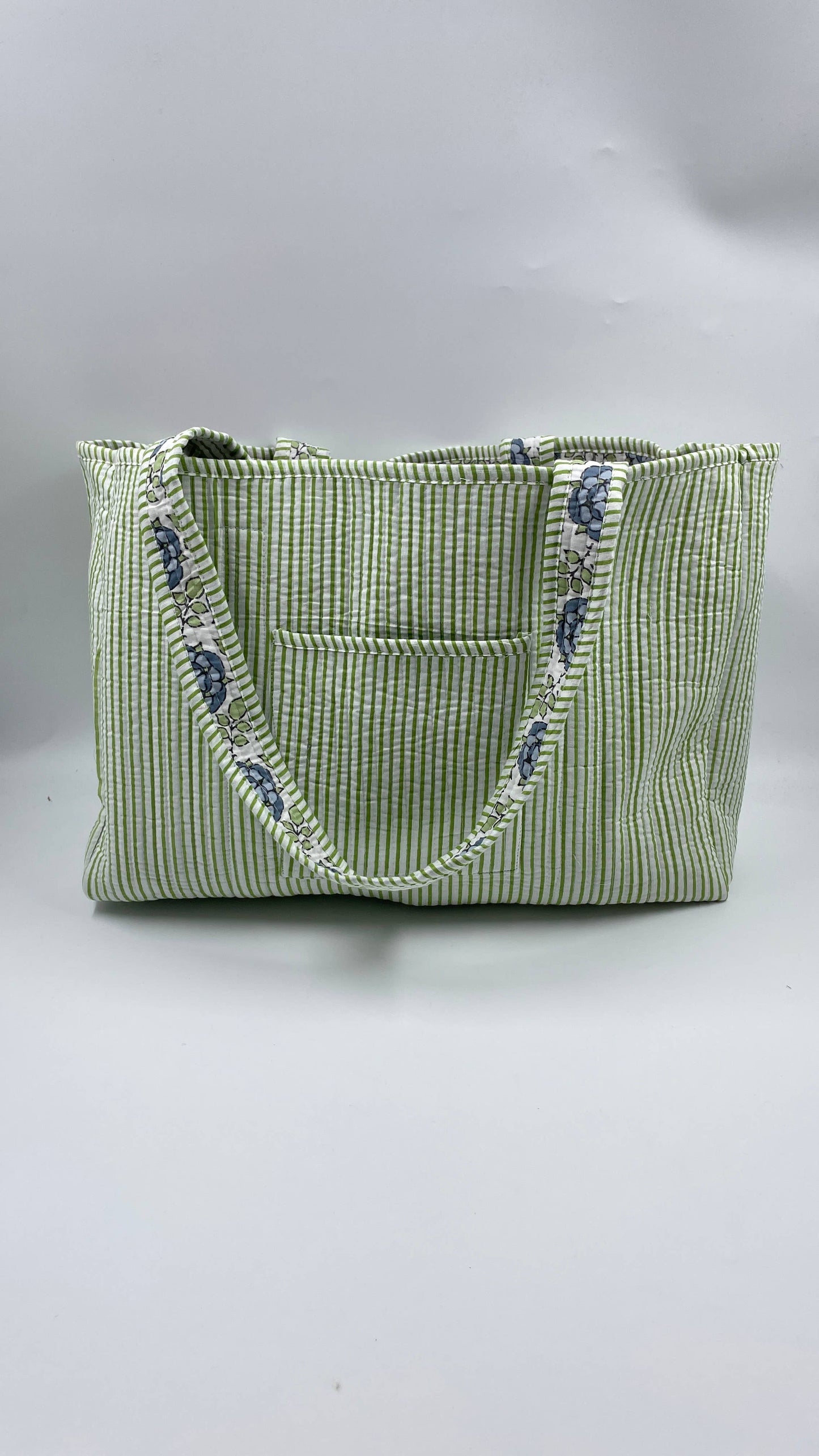 100% Cotton Kantha Quilted Boho Reversible (Small) Tote 