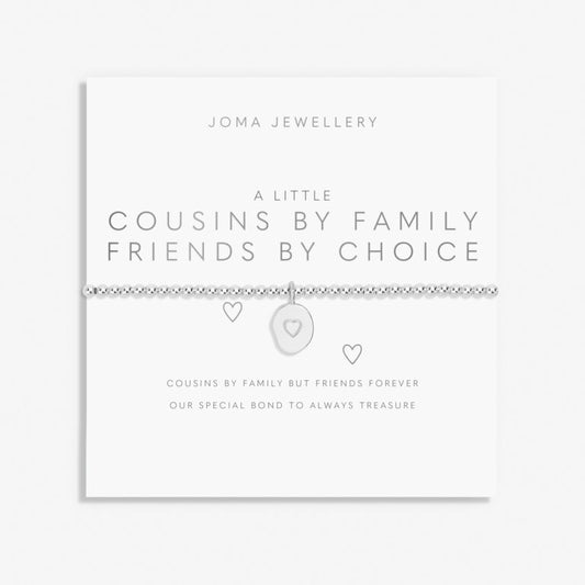 A Little 'Cousins By Family Friends By Choice' Bracelet In Silver Plating