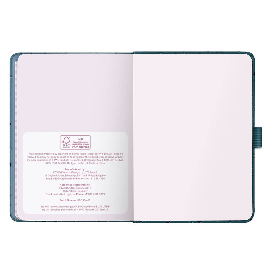 A6 To Do Diary 2027 Teal Deboss - Busy B