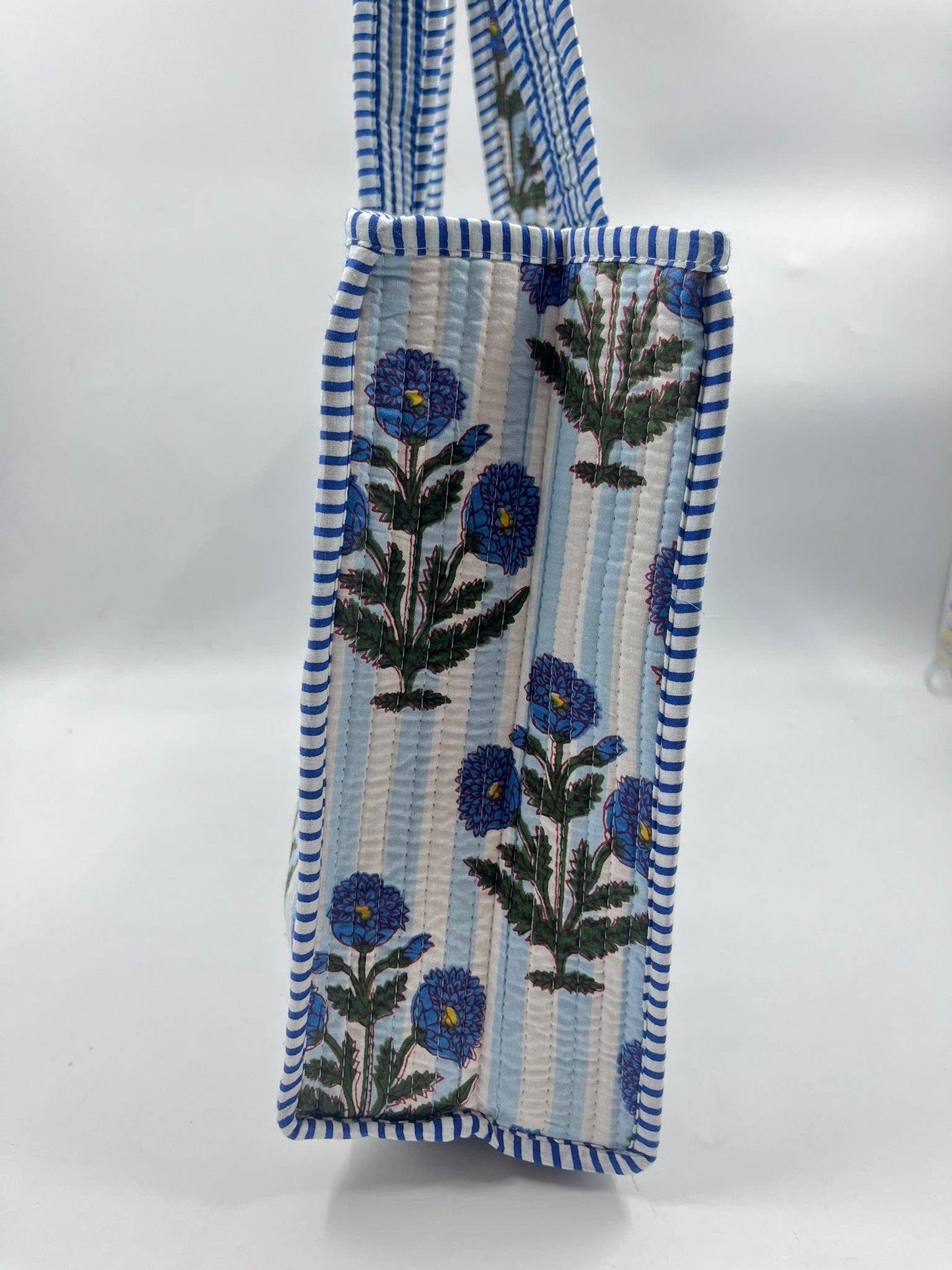 100% Cotton Kantha Quilted Boho Reversible (Small) Tote Bag